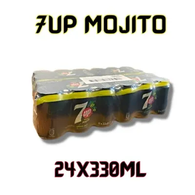 NEW 7UP Mojito Mint Lemon & Lime 24x330ml + FREE DELIVERY • £23.98