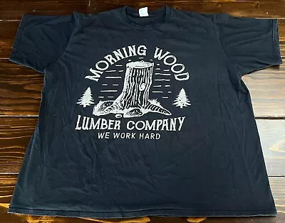 Port & Company Shirt Men's 3XL Black Morningwood Lumber Company We Work Hard • $17.99