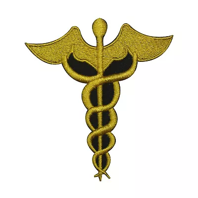 USA Healthcare Medical Caduceus Embroidered Iron On Sew On Patch Badge 9x9cm • $4.99