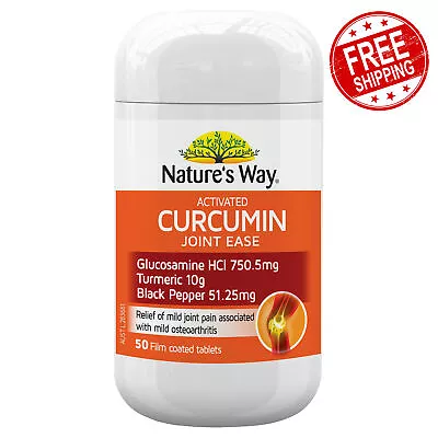 Nature’s Way Activated Curcumin Turmeric Concentrated Joint Ease 50 Tablets • $28.43