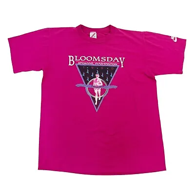 VTG 90s Nike Swoosh 1990 Bloomsday T Shirt L Marathon Running Single Stitch USA • $29.95