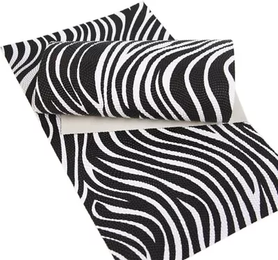 Zebra Bump Texture Black FAUX LEATHER SHEET 8.75  X 12  WHOLESALE 1061103 • $2.75