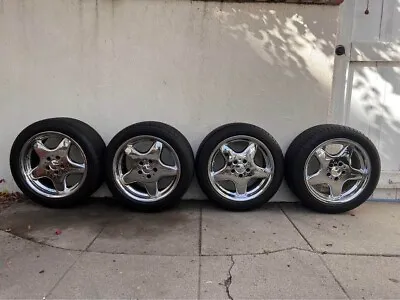 Mercedes Chrome AMG Aero Monoblock Wheels & Tires 17  W211 W126 W124 R129 W201  • $1800