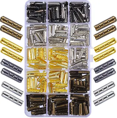 Boao 200 Pieces 3 Holes Shoelace Tip Head Metal Aglets  Tips For • $13.60