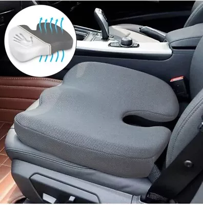 Memory Foam Seat Cushion Pillow Coccyx Back Pain Relief Car Office Chair Pad UK • £11.99