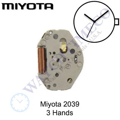 Genuine Miyota 2039 Watch Movement Japan 3 Hands • $12.80