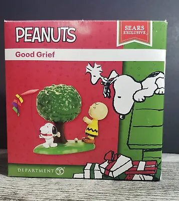 Department 56 Peanuts Good Grief Resin Snoopy & Charlie Brown Sears Excl NEW • $17