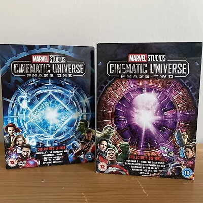 Marvel Studios Collectors Edition Cinematic Universe Phase 1 And 2 DVD Sets • £10