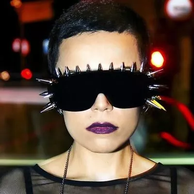 Steampunks Rivet Spike Wild Rock Bar Sunglasses Women Men Metal Futuristic 2022 • $18.99