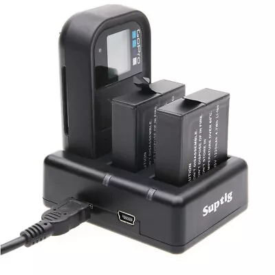 GoPro Charger Dual Battery+Remote Control USB For GoPro HERO 8 7 6 5 • $24.99