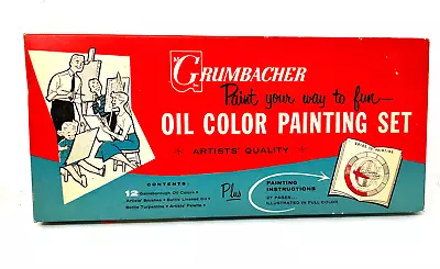 EUC Vintage 1960's Grumbacher Artists Oil Color Paint Set  #321 In Original Box • $52.99