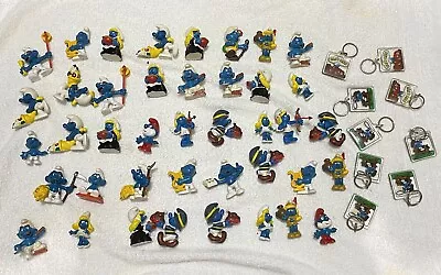 VTG Bulk 40pc Lot Of Smurfs Miniature Figurines Peyo Schleich D • $19.99