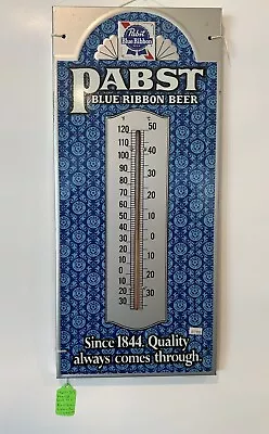 Vintage Pabst Blue Ribbon  Metal Wall Thermometer 1960’s Works! • $124.99