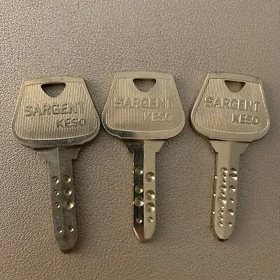 Sargent Keso Dimple Key Lots Of 3. Each Lot Will Include A Master Style Key! • $12