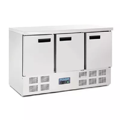£1391.75 • Buy Polar 3 Door Counter Fridge 368Ltr - G622  Catering Triple Door Restaurant Cafe