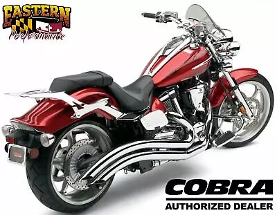 Cobra 2225 Chrome Speedster Swept Exhaust Pipes Yamaha Raider XV1900C 08-16 • $913.46