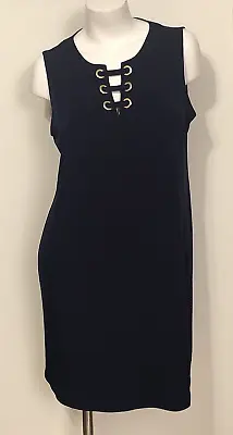Nwt Michael Kors True Navy Sleeveless Crossover Strap Dress Sz Xl Msrp $99.50 • $65