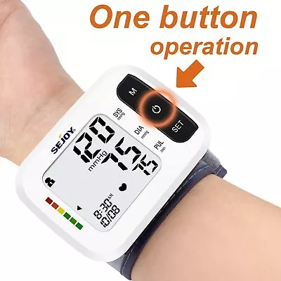 SEJOY Digital Wrist Blood Pressure Monitor BP Heart Rate Automatic Monitor Cuff • $23.50