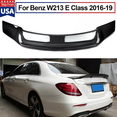 R Style Rear Spoiler Trunk Wing For Benz W213 E43 E63 AMG Sedan 16+ Carbon Look • $85.99