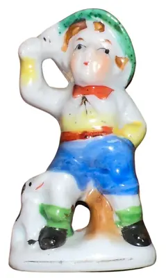 Hand Painted Figurine Made In Occupied Japan Boy With His Puppy Dog Scout • $15.99