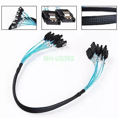 6pcs/set SATA III SAS Data Cable For Server SATA 7 Pin To SATA 7 Pin (0.5m) @US • $10.25