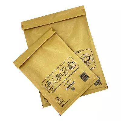 1 X A/000 110 X 160 Mm GOLD PADDED BUBBLE ENVELOPES BAGS POSTAL  (1 QUANTITY) • £1.19