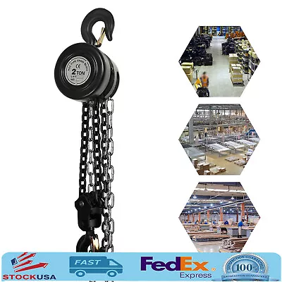 2 Ton Manual Lever Block Chain Hoist Ratchet Type Come Along Puller W/10FT Chain • $62.84