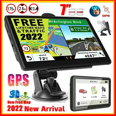 7  Car & Truck GPS Navigation Navigator Sat Navi 8GB 256MB Canada Mexico US Map • $47.89