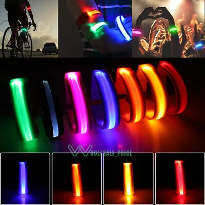RECHARGEABLE LED ARMBAND Ankle Flash Light Night Safety Running Walking Cycling • $9.09