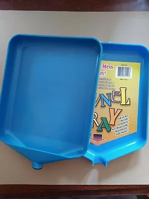 Vintage LOT 2 Bead Small Item Sorting Trays Blue Plastic Funnel Appx 6  Square • $5.99