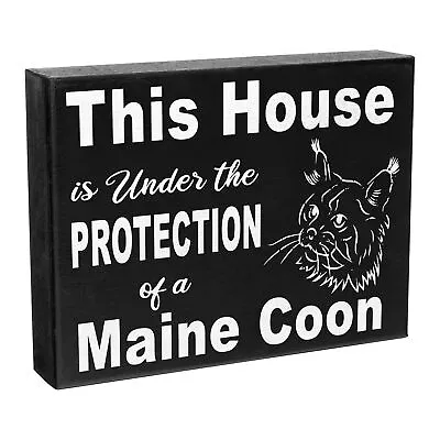 JennyGems Maine Coon Decorations Under The Protection Of A Maine Coon Cat Sign • $19.99