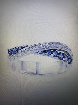 1/2 Ct Tanzanite & Diamond (vs) 925 Sterling Silver Ring • $25.99