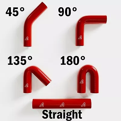 £4.87 • Buy Red 45 90 135 180 Straight Silicone Hose Heater Coolant Boost Pipe Joiner