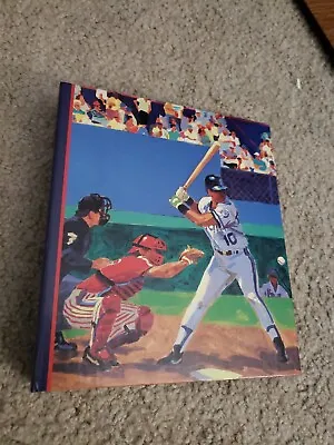 Baseball Hallmark Photo Album 3 Ring Binder 36 Double Sided Pages So Holds 144 • $24