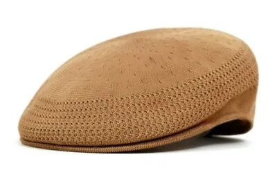 KANGOL Hat 504 Tropic Ventair Flat Cap 0290BC Summer Tan Sizes: S - XL • £52.99