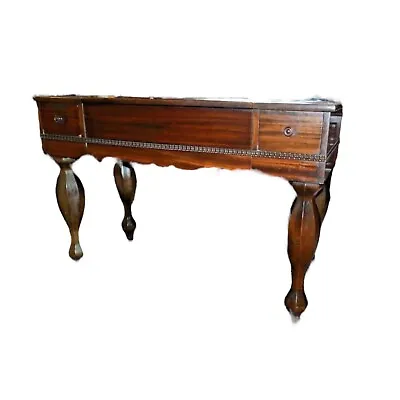 Antique Walnut Spinnet Desk By The Cron-Kills Co Ohio Vintage Furniture  • $1225