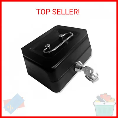 Small Security Box Safe Chest Key Lock Money Document Cash Jewelry New • $13.43