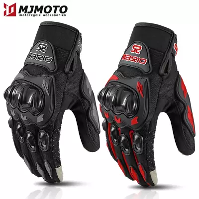 Mens Short Spring & Summer Motorbike / Motorcycle Breathable Gloves • £17.99