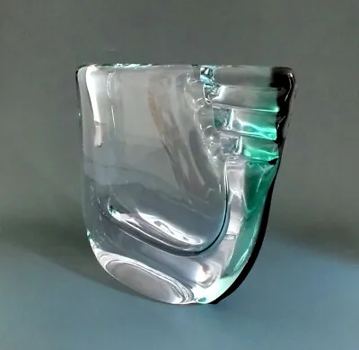 Solid Designer Vase · Crystal Clear Green / Gradient · Bohemia 1970s • £134.11