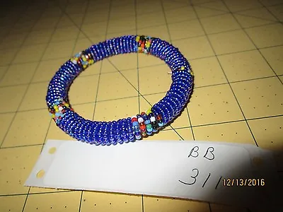 Maasai Bead Bangle Bracelet Kenya African Jewelry Africa Seed Masi Art Bb 311 • $6.29