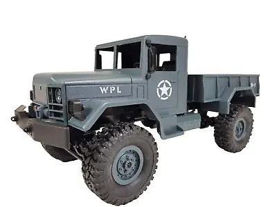 WPL Army 1/16 Model Remote Control 4WD Willys Jeep Military Truck RC Toy Car UK • $110.60