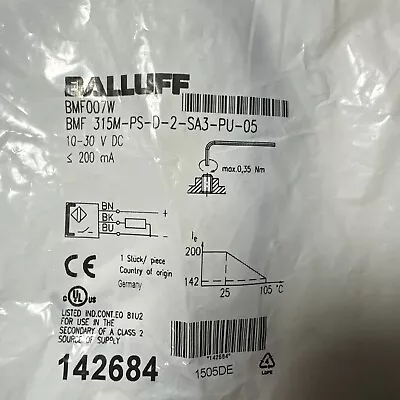 BALLUFF BMF 315M-PS-D-2-SA3-PU-05 Magnetic Field Sensor BMF007W • $35