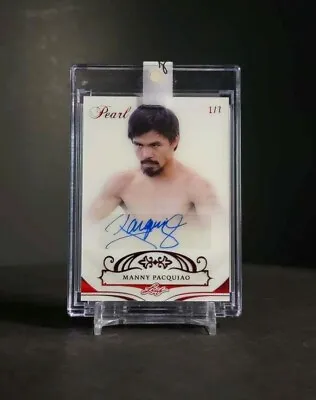 $1500 • Buy 2019 Leaf Pearl MANNY PACQUIAO 1/7 Auto Red Philippines Boxing Autograph 