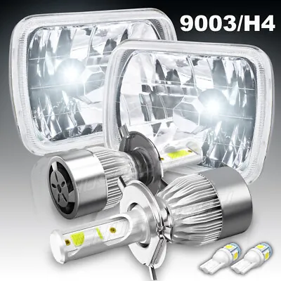 7  X 6  Inch Sealed Beam Headlight Conversion High/Low Beam H4 LED Bulbs Kit • $90.99