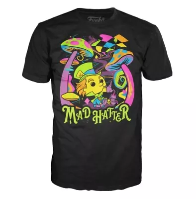 Alice In Wonderland Funko Pop Tee! T-Shirt Mad Hatter Blacklight Size M Medium • £19.95