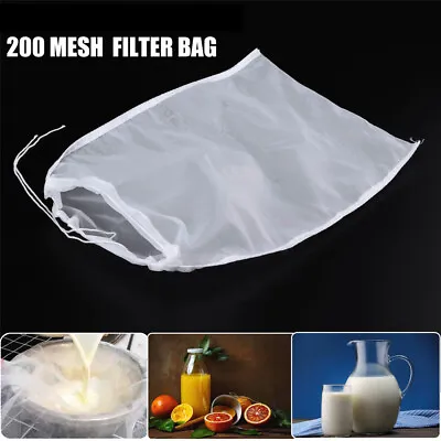 Colander Wine Strainer Cheese Cloth Coffee Filter Nylon Fine Mesh Nut Milk Bag • $1.24