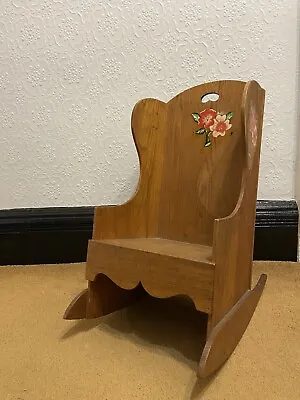 £40 • Buy John Hart 1960s Children Rocking Rose Paintings Miniature Spinning  Chair