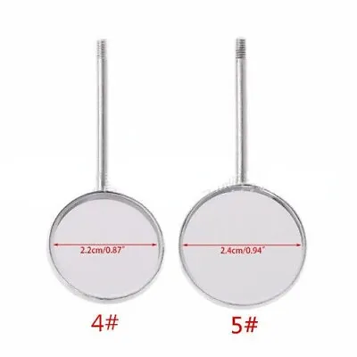 10 Pcs Dental Mouth Mirror Handle Stainless Steel Reflector Front Surface #5 #4 • $7.35