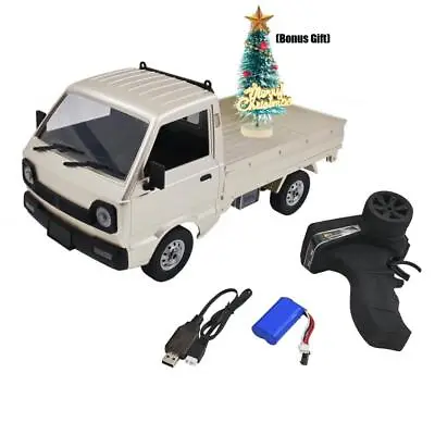 WPL D12 1:10 4WD Drift RC Truck Car LED Light 260 Motor On-Road Toy White • $79.02