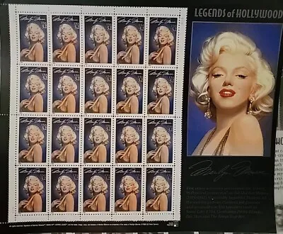 Legends Of Hollywood Stamps Marilyn Monroe And James Dean MINT UNHINGED! • $45